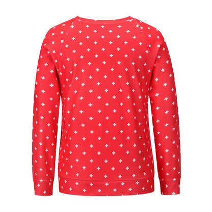 Lily - Kersttrui voor Dames - Casual Stijl - Katoen/Polyester - Met Sneeuwmanprint