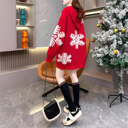 Festive Florence - Kerst Wintersweater - Groen - Polyester met Kerstboomprint