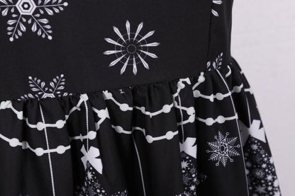 Holly Fashion - Kerstjurk met Kant Mouwen - Polyester - Rendier Print