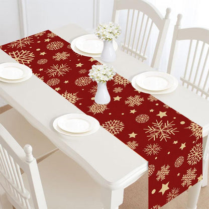 Merry Christmas Linen Table Runner