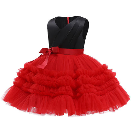 Prinsessenjurk voor Meisjes - Gelaagd - Polyester/Tule - Ronde Hals - Perfect voor Dagelijks en Feestjes