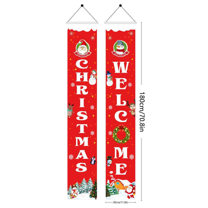 Nancys Kerstdeur Decoratie - Santa Claus Couplet - Polyester/Oxford Stof - Universeel Toepasbaar