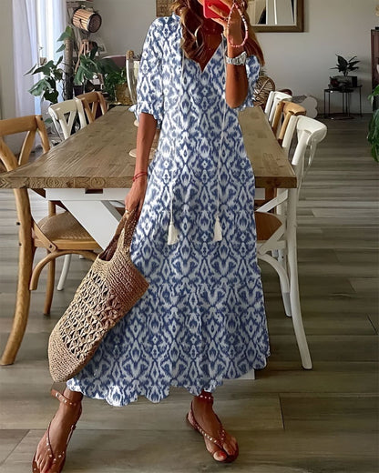 Boho omslagjurk dames - luchtige vrouwelijke jurk voor zomerse dagen