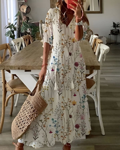 Boho omslagjurk dames - luchtige vrouwelijke jurk voor zomerse dagen