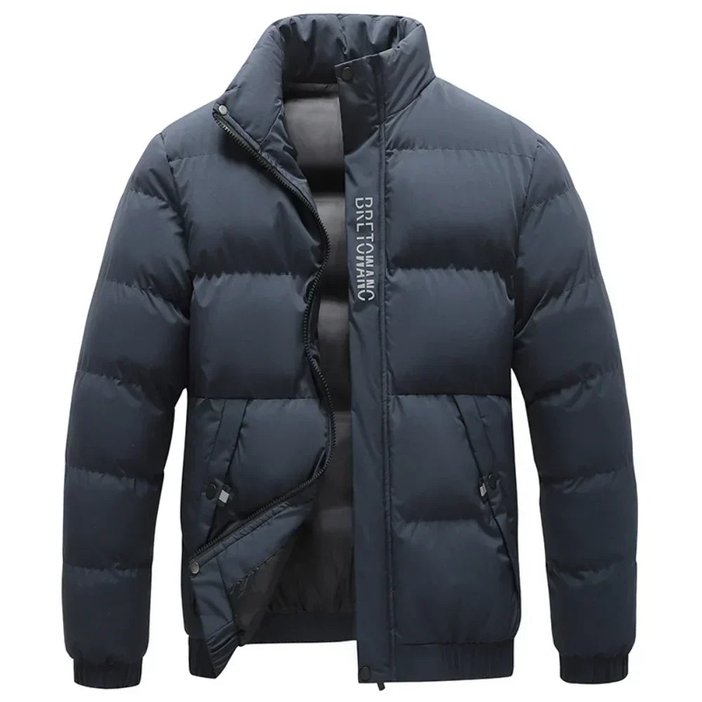 Heren winterjas met kraag