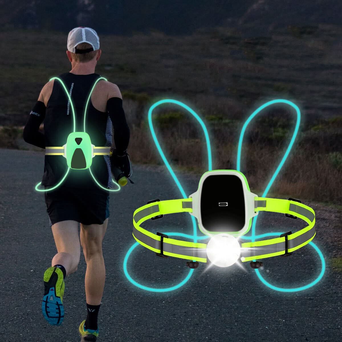 ReflectGlow LED veiligheidsvest met zes kleuren en verstelbare pasvorm