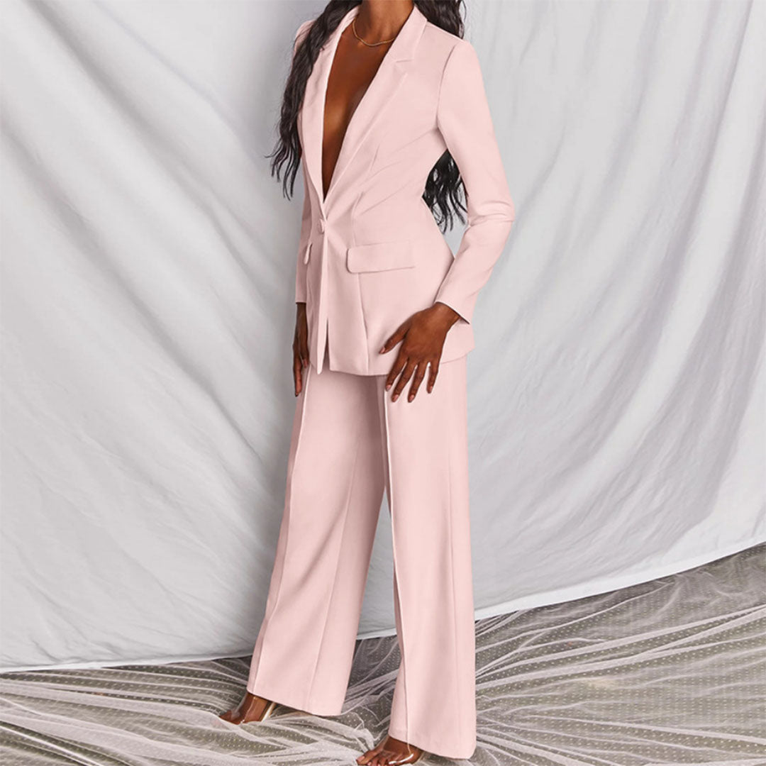 Chique blazer en broek set dames, elegant tweedelig - foto 7