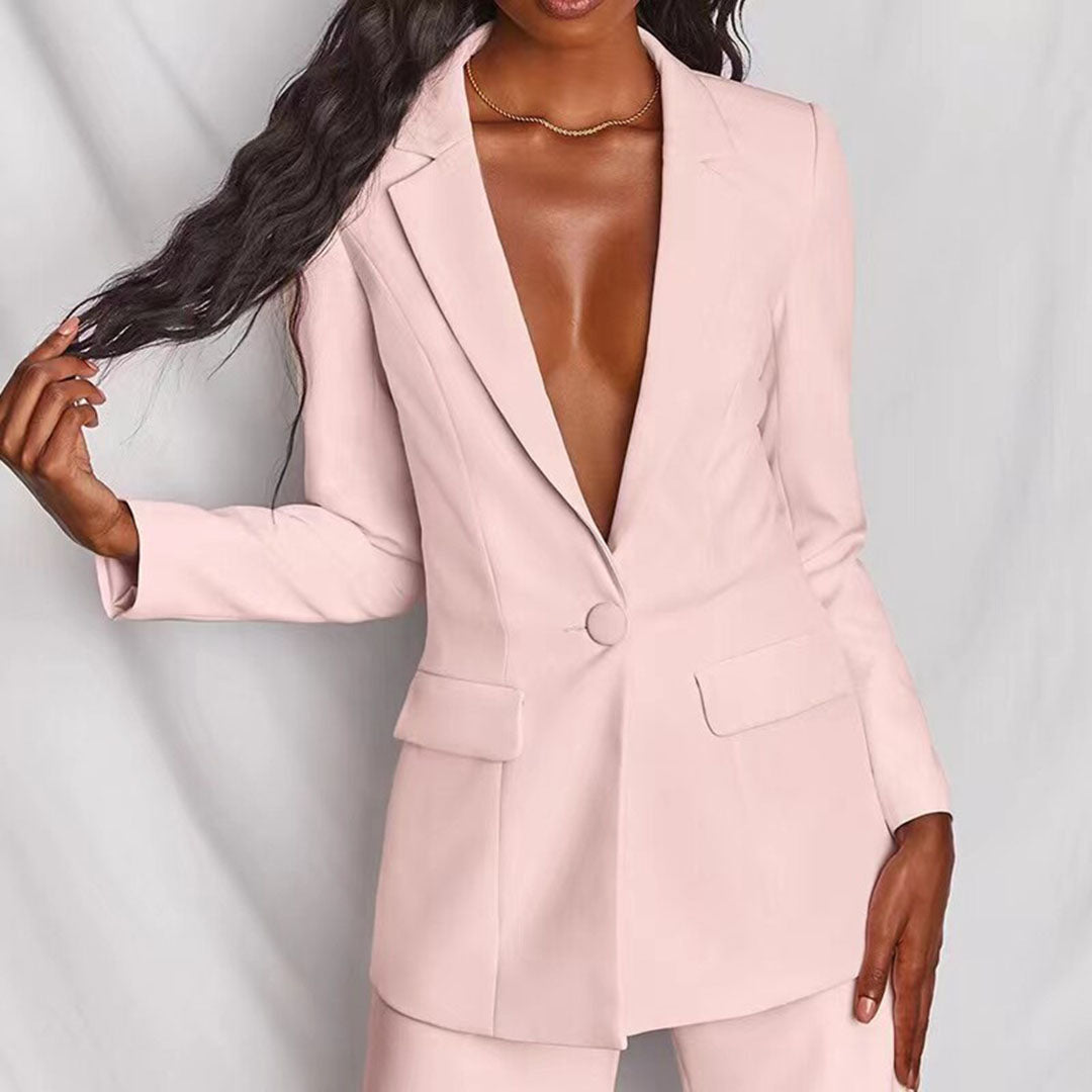 Chique blazer en broek set dames, elegant tweedelig - foto 8