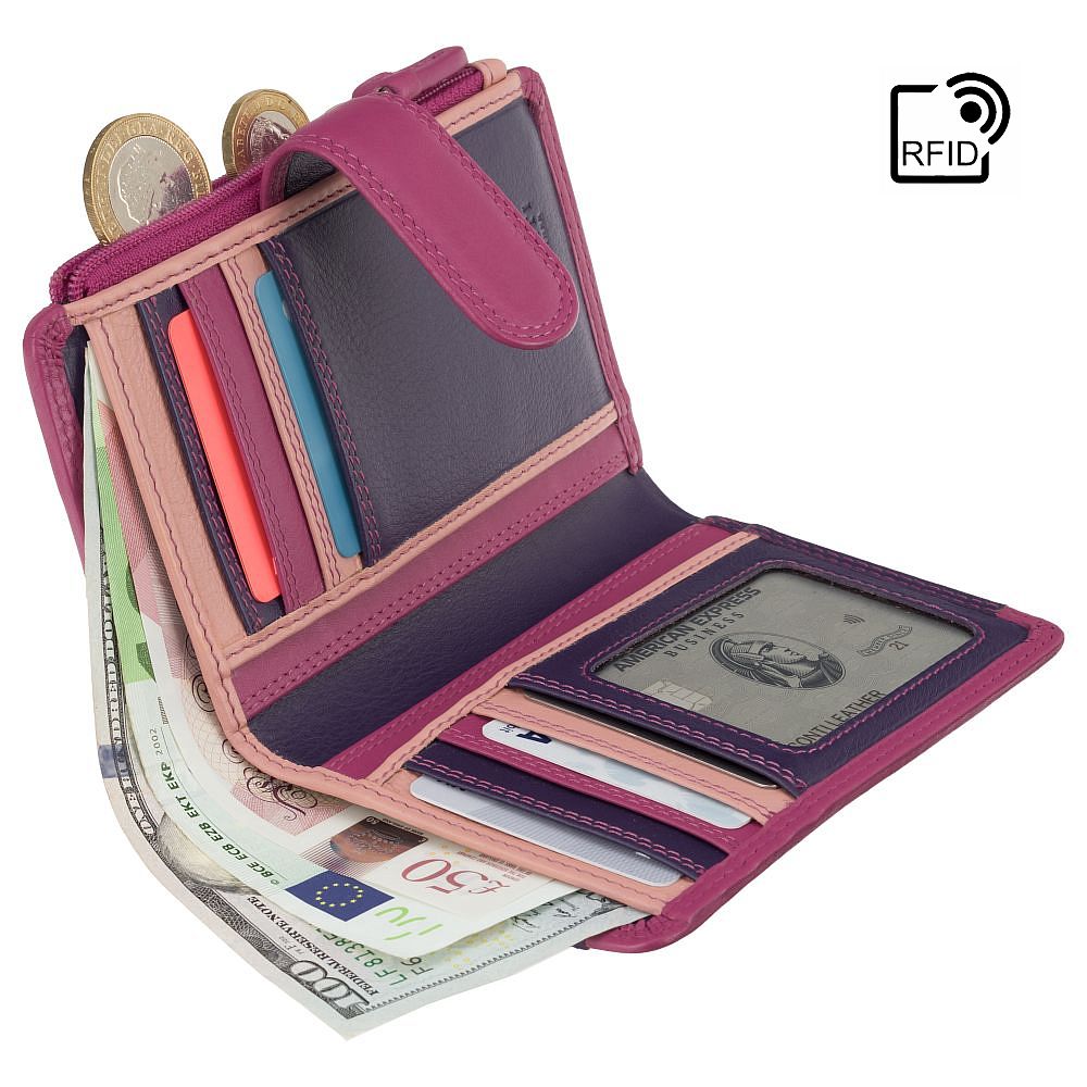 Cayman Cash & Coin Purse - Unisex - Stijlvolle Leer Portemonnee met Rits en Ruimte voor Muntgeld en Briefgeld