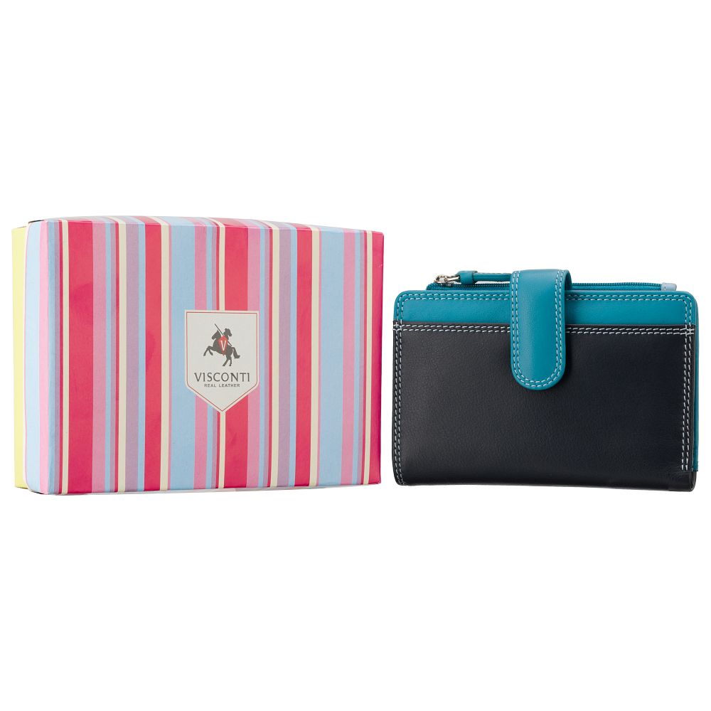 Cayman Cash & Coin Purse - Unisex - Stijlvolle Leer Portemonnee met Rits en Ruimte voor Muntgeld en Briefgeld