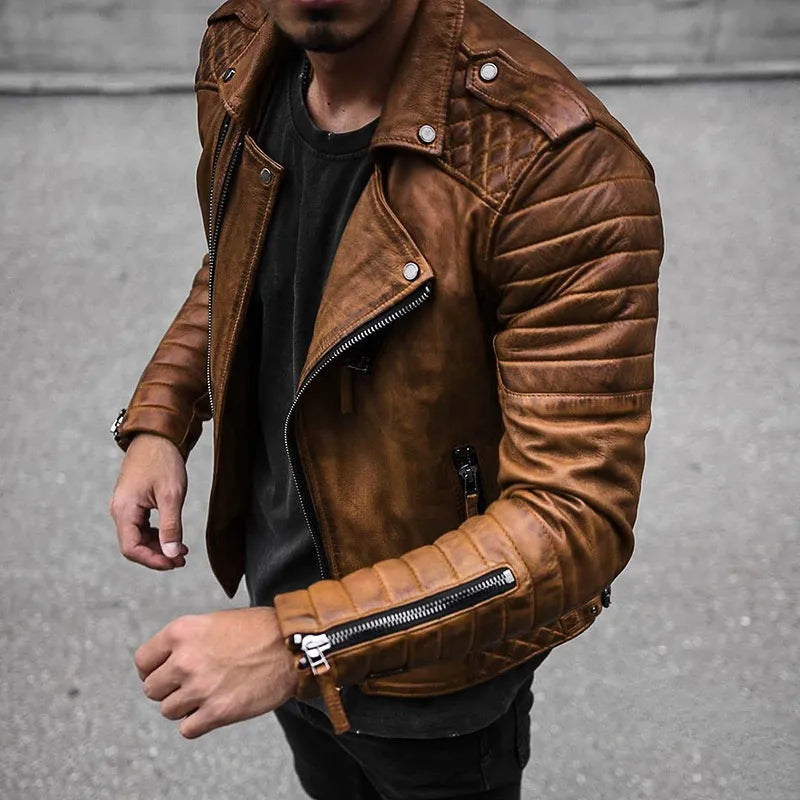 Heren Leren Jas - Hoogwaardig Echt Leer - Tijdloos Design - Perfecte Pasvorm