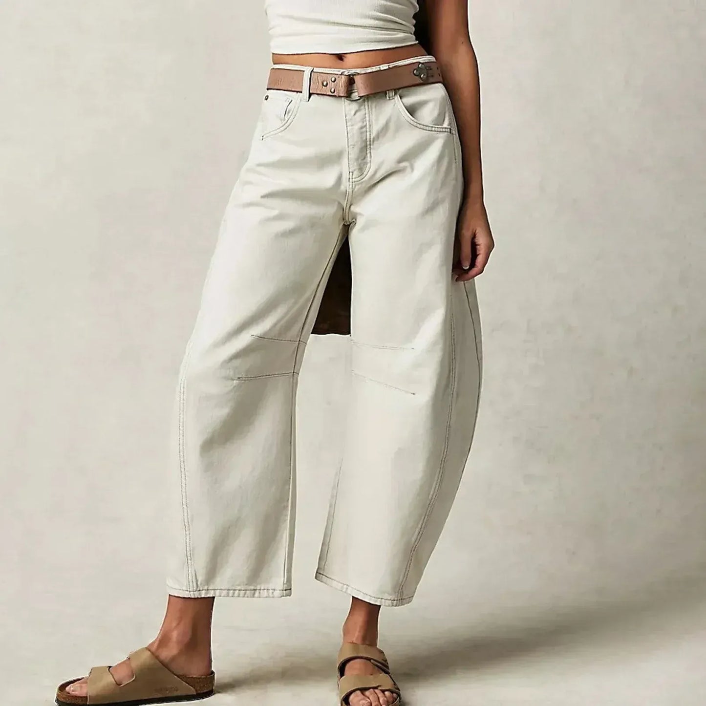 Barrel jeans dames - draagbeeld