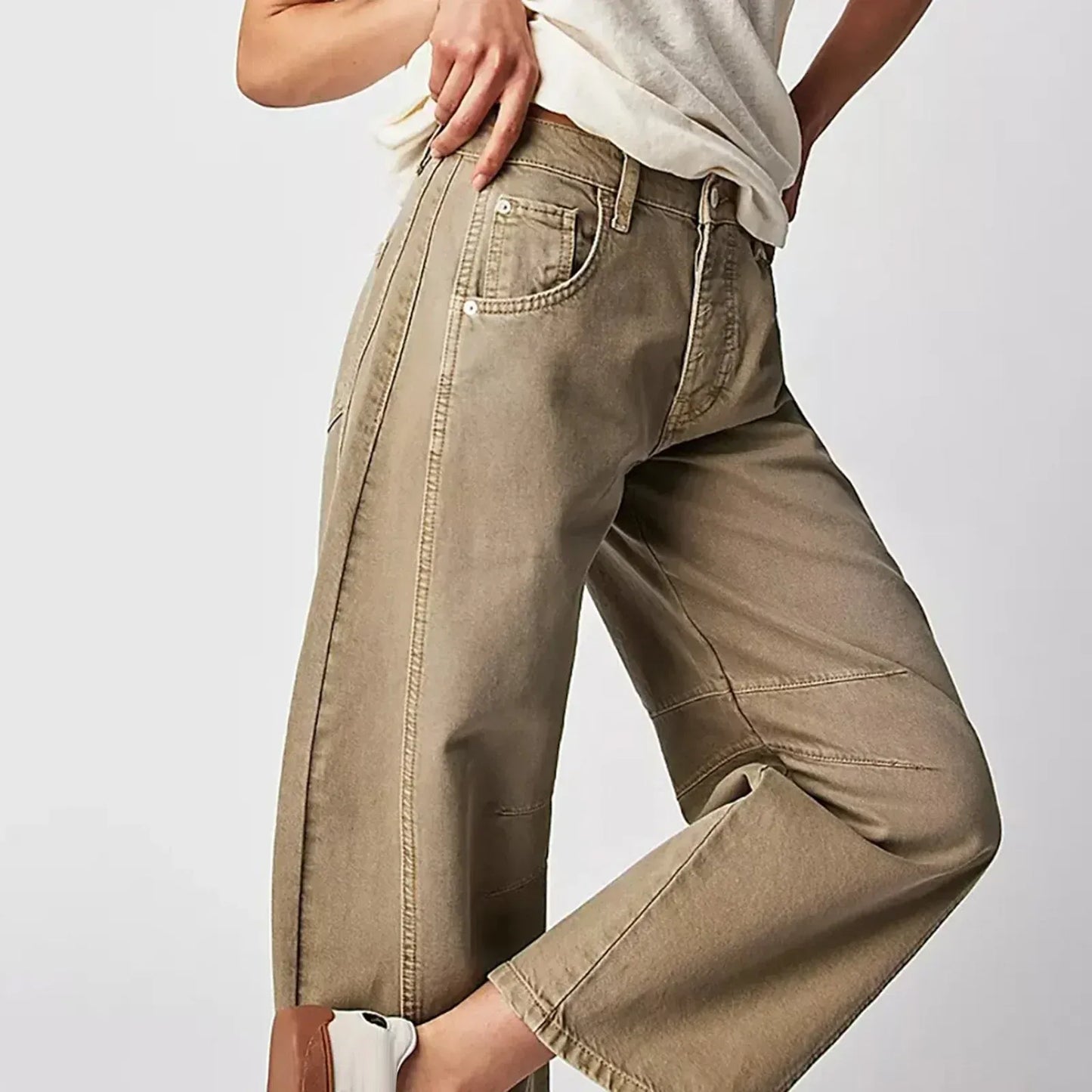 Barrel jeans dames - draagbeeld