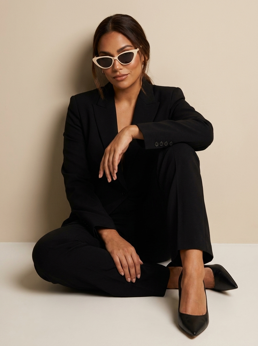 Cat eye zonnebril dames met retro montuur