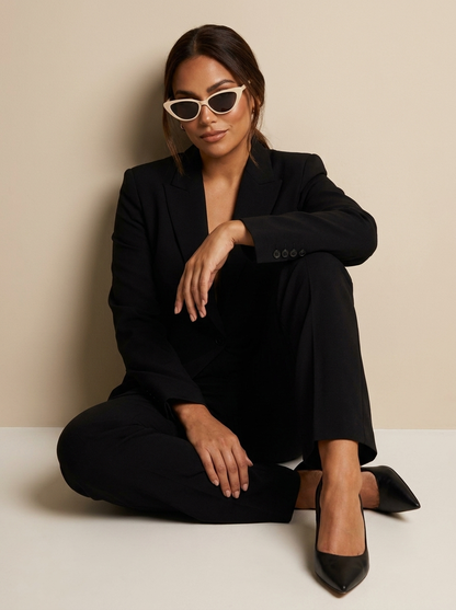 Cat eye zonnebril dames met retro montuur