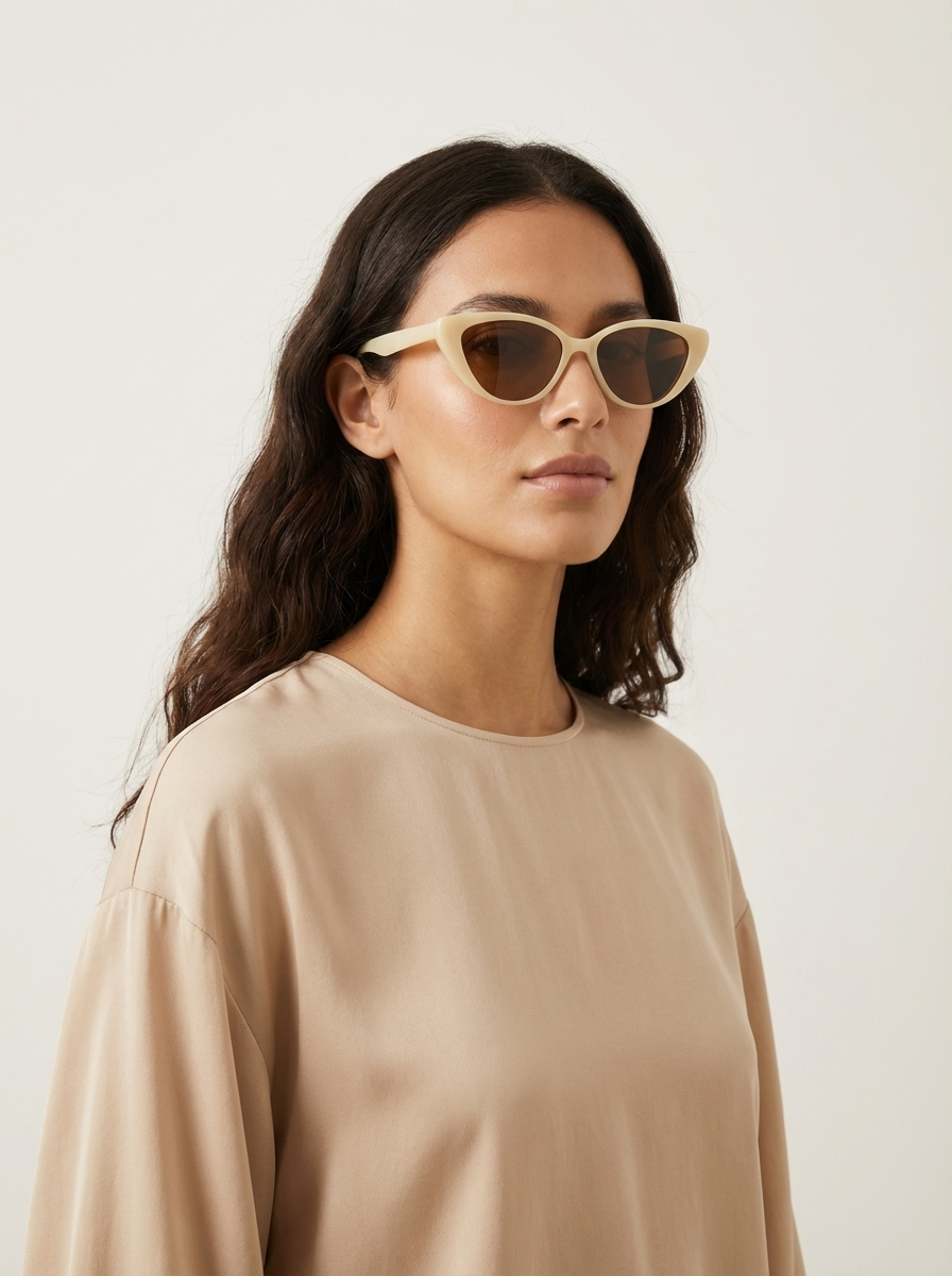 Cat eye zonnebril dames met retro montuur