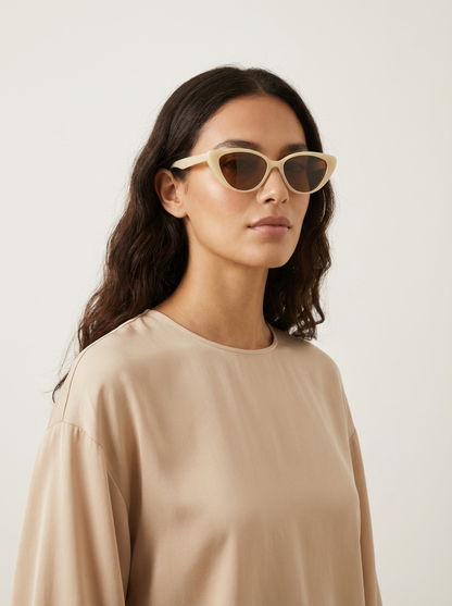 Cat eye zonnebril dames met retro montuur
