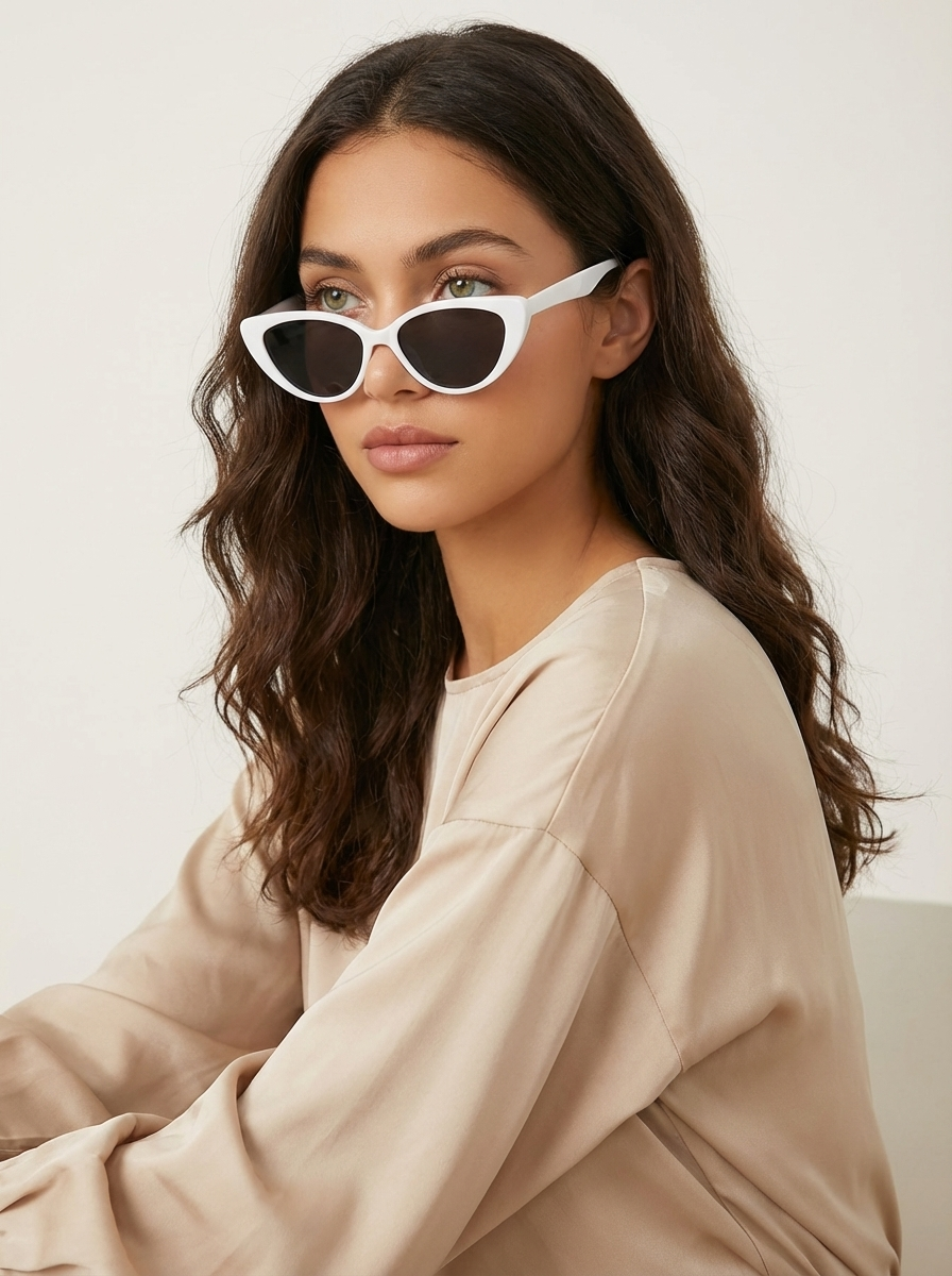 Cat eye zonnebril dames met retro montuur