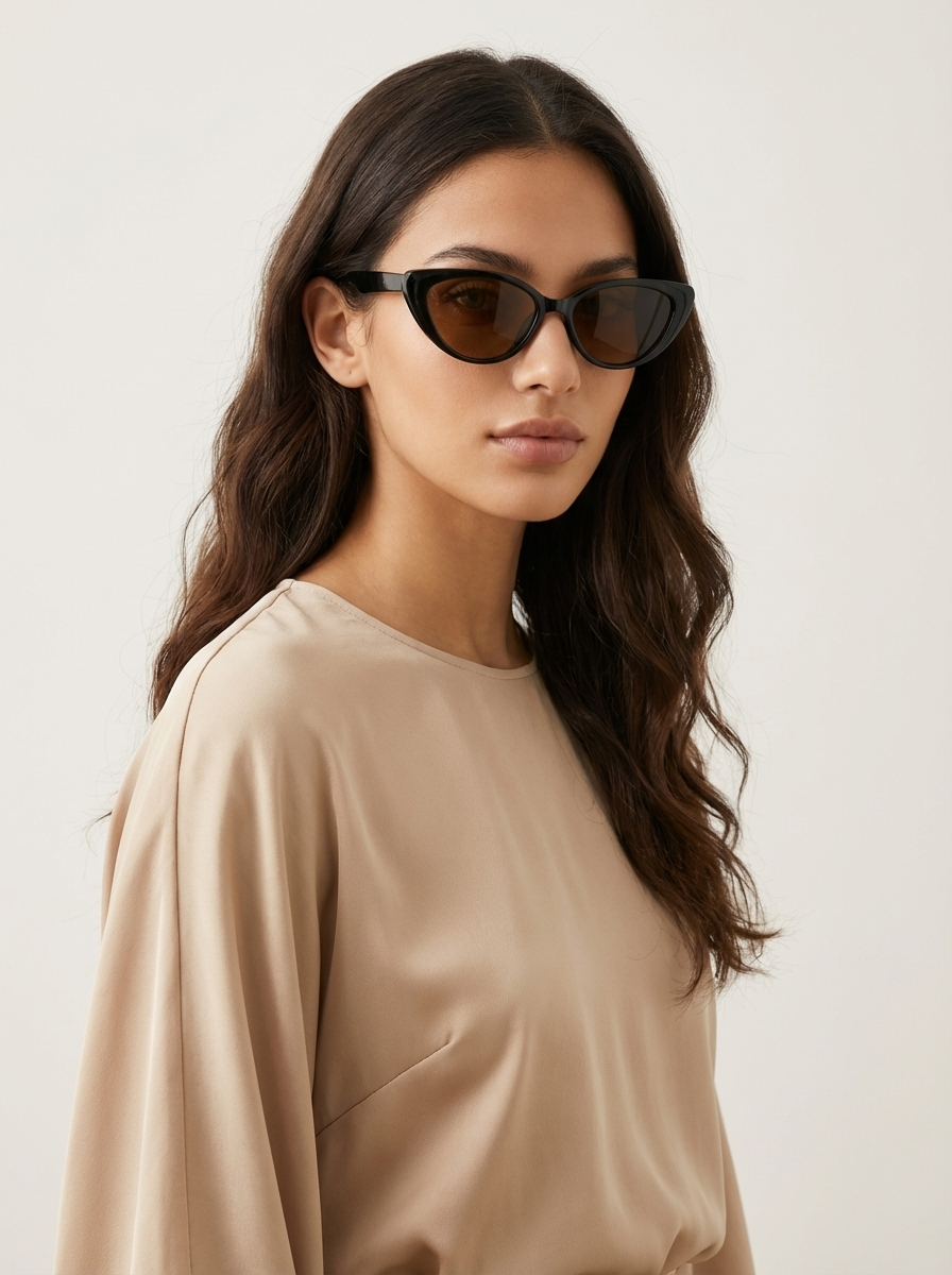 Cat eye zonnebril dames met retro montuur