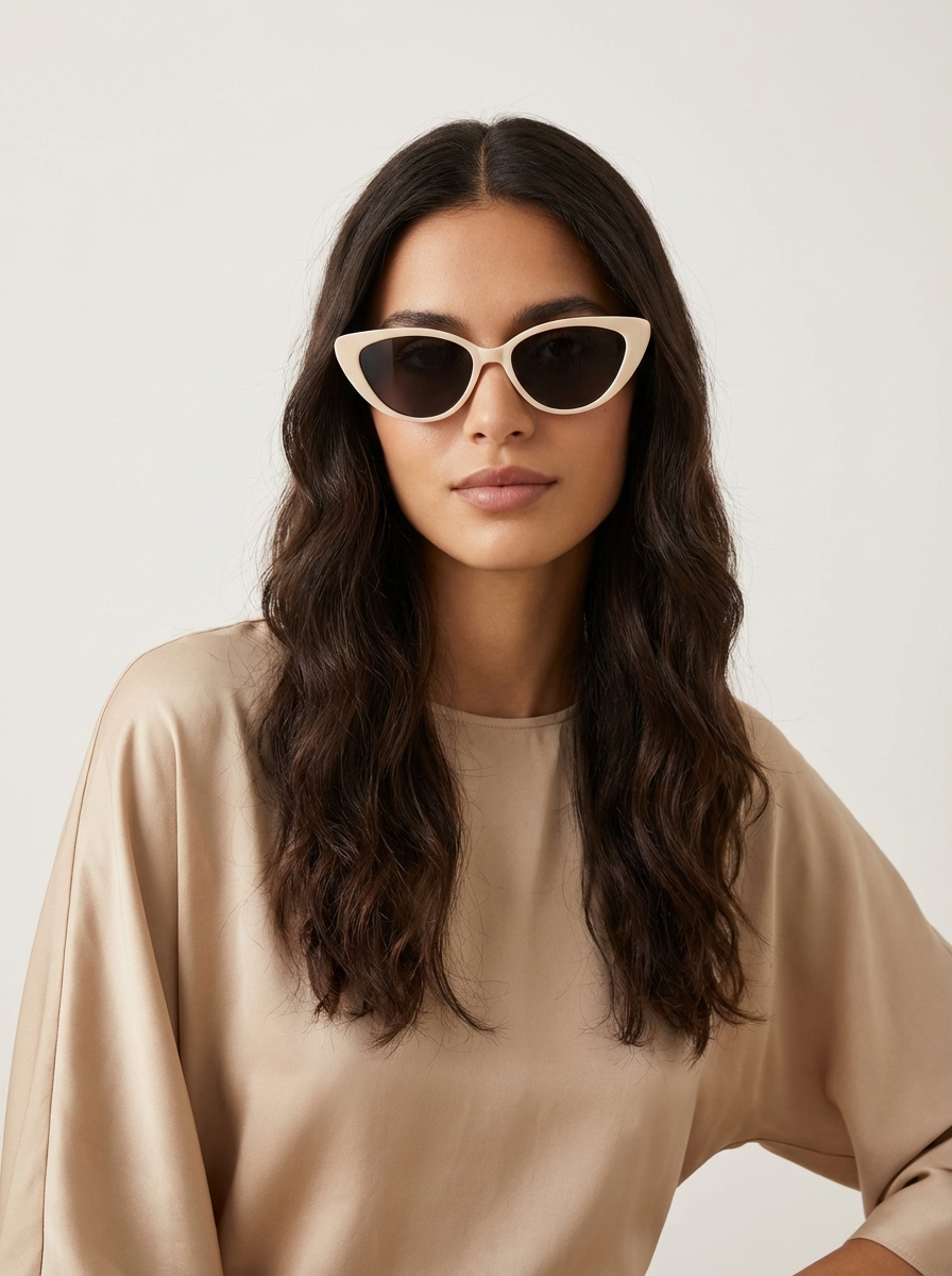 Cat eye zonnebril dames met retro montuur