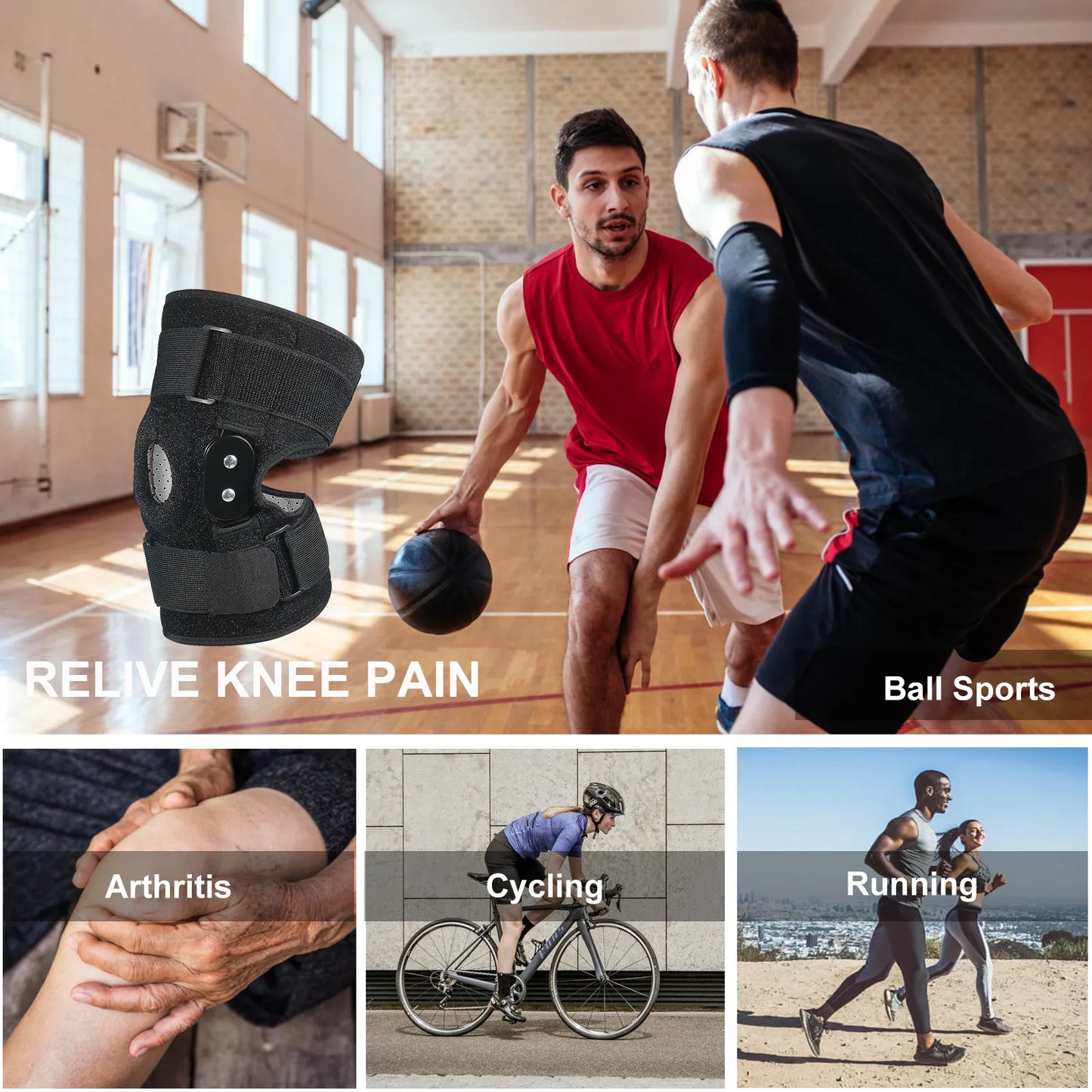 Kniebrace - unisex - Verstelbaar Scharnierend voor Optimale Ondersteuning en Comfort