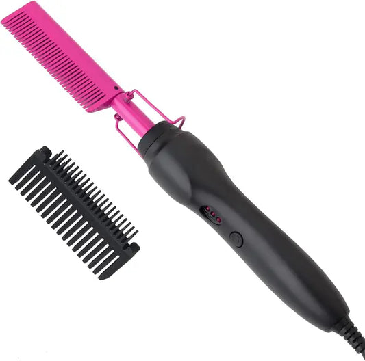 GlamPress Draagbare Haarstyling & Baardkam – Keramisch, 2-in-1, Reisklaar
