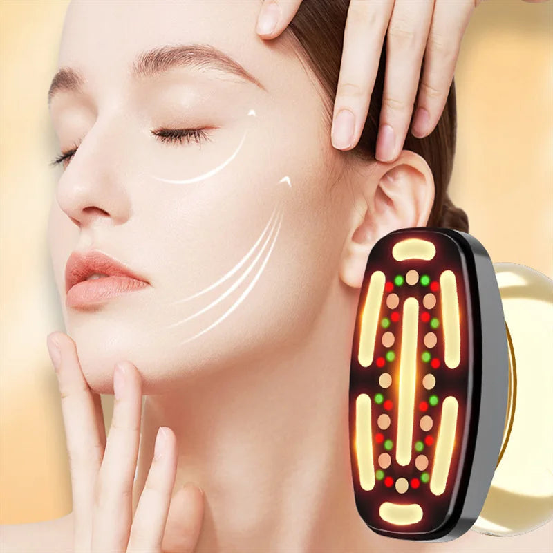 Gezichts- en Nekmassager met Roodlichttherapie voor Jeugdige Contouren