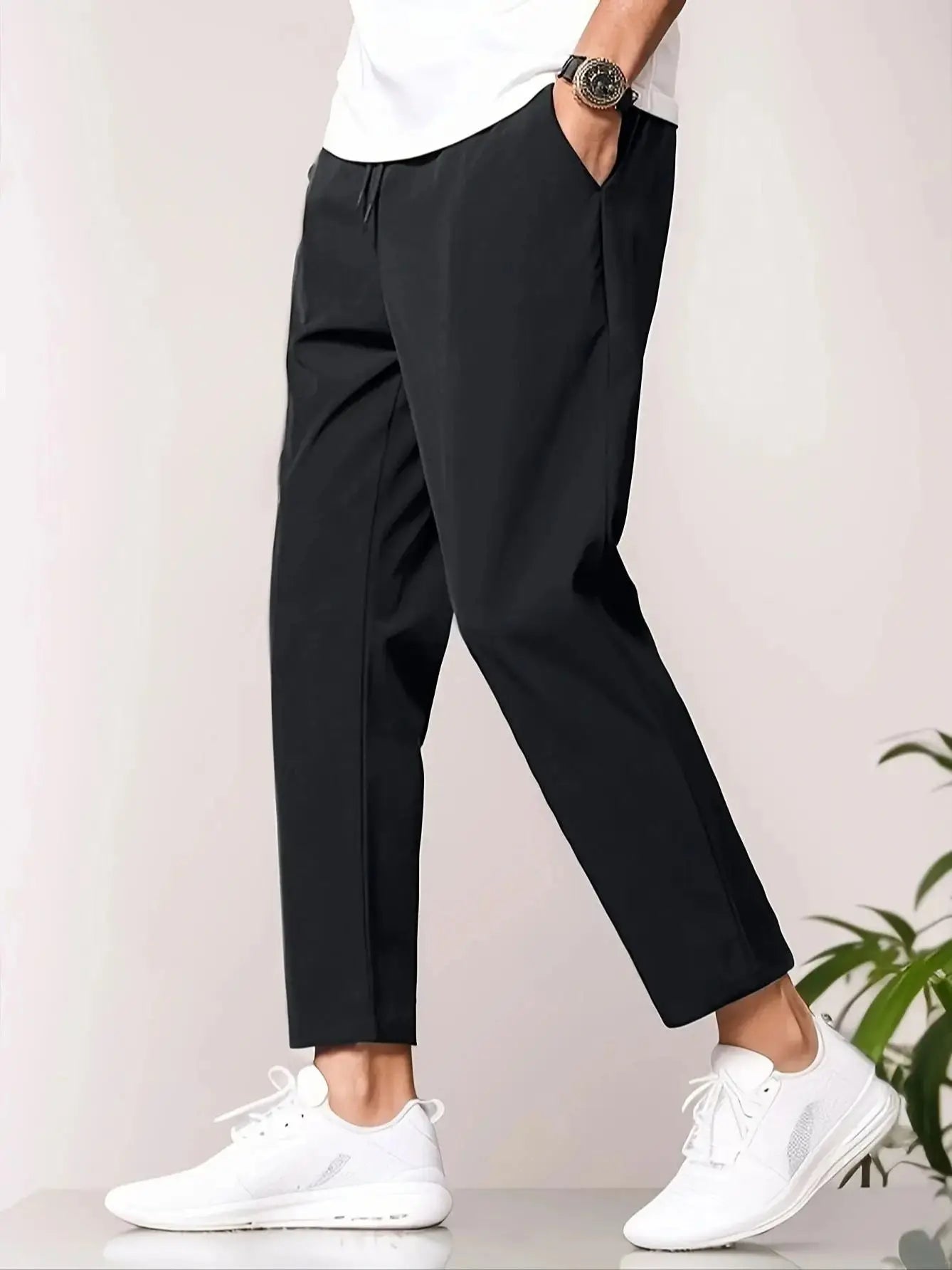 Heren Broek - Casual Stijl - Ademend Materiaal - Elastische Tailleband