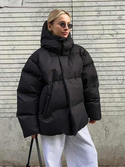 Gewatteerde Winter parka jas – Warme, Waterafstotende Jas met Capuchon en Regular Fit