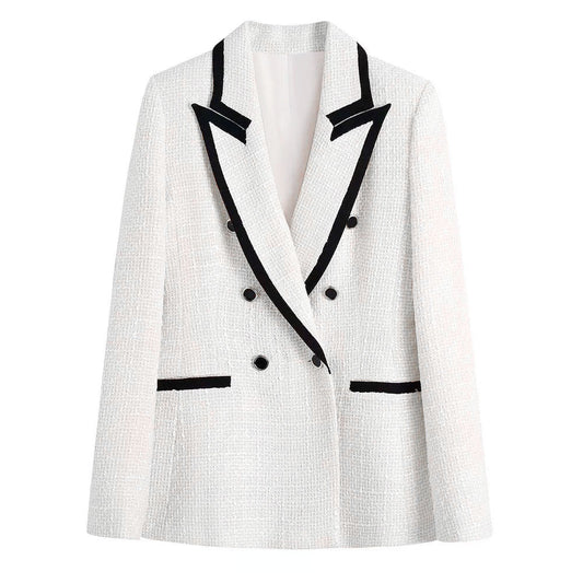 Tweed Blazer - Dames - Elegante LILI Stijl met Slim Fit en Tijdloos Design