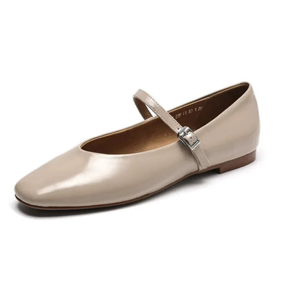 Dames Metallic Leren Ballerina's – Tijdloze Elegant en Comfort