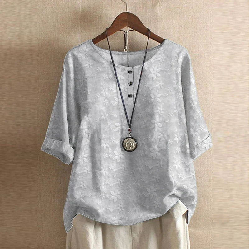 Retro damesblouse - vintage stijlvolle vrouwelijke blouse