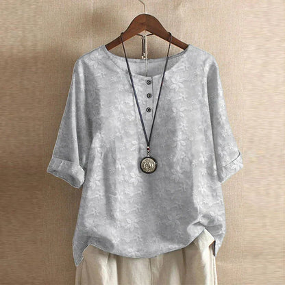Retro damesblouse - vintage stijlvolle vrouwelijke blouse