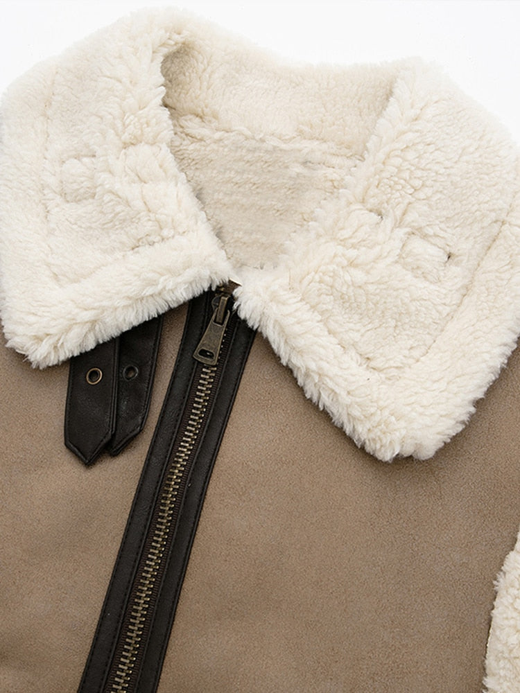 Dames Hamptons Shearling Jas - Stijlvol en Uniek Ontwerp