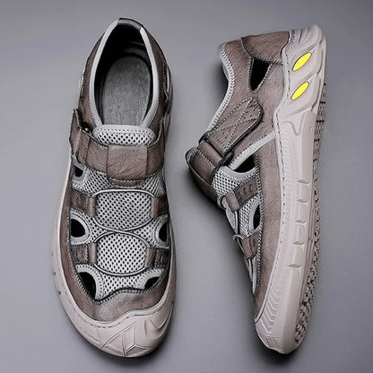 Leren Sandalen voor Heren - Comfortabel, Verstelbaar, Duurzaam Leer, Antislip Zool
