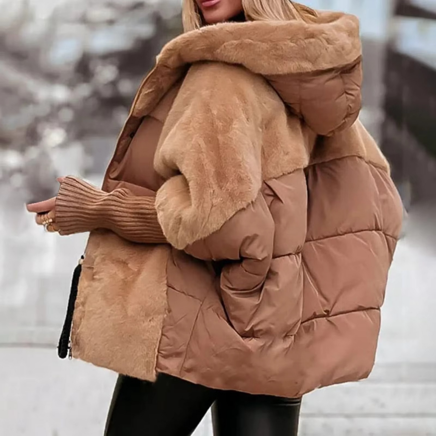 Winterjas Dames – Stijlvolle Warme Jas met Effen Design voor Herfst en Winter