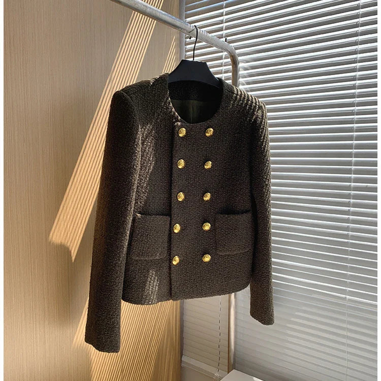 Tweed Jacket - Dames - Klassiek, Elegante Pasvorm in Luxe LILU Tweedmateriaal