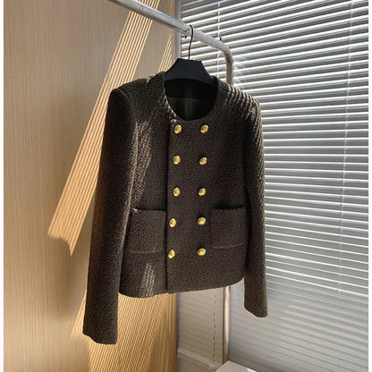 Tweed Jacket - Dames - Klassiek, Elegante Pasvorm in Luxe LILU Tweedmateriaal