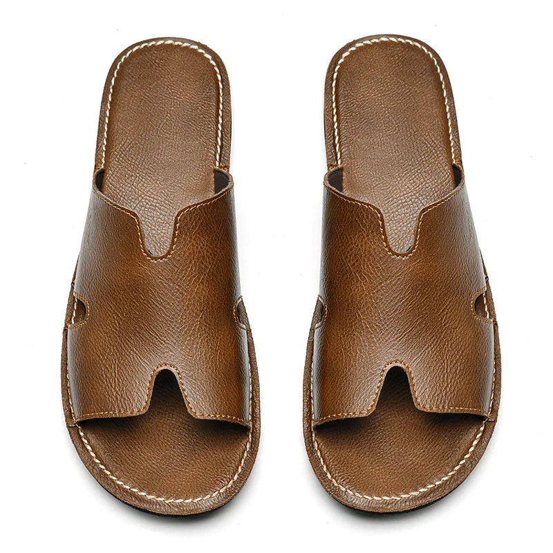 Heren Slipper van Leer met Comfortabele Zool - Delmar Slide