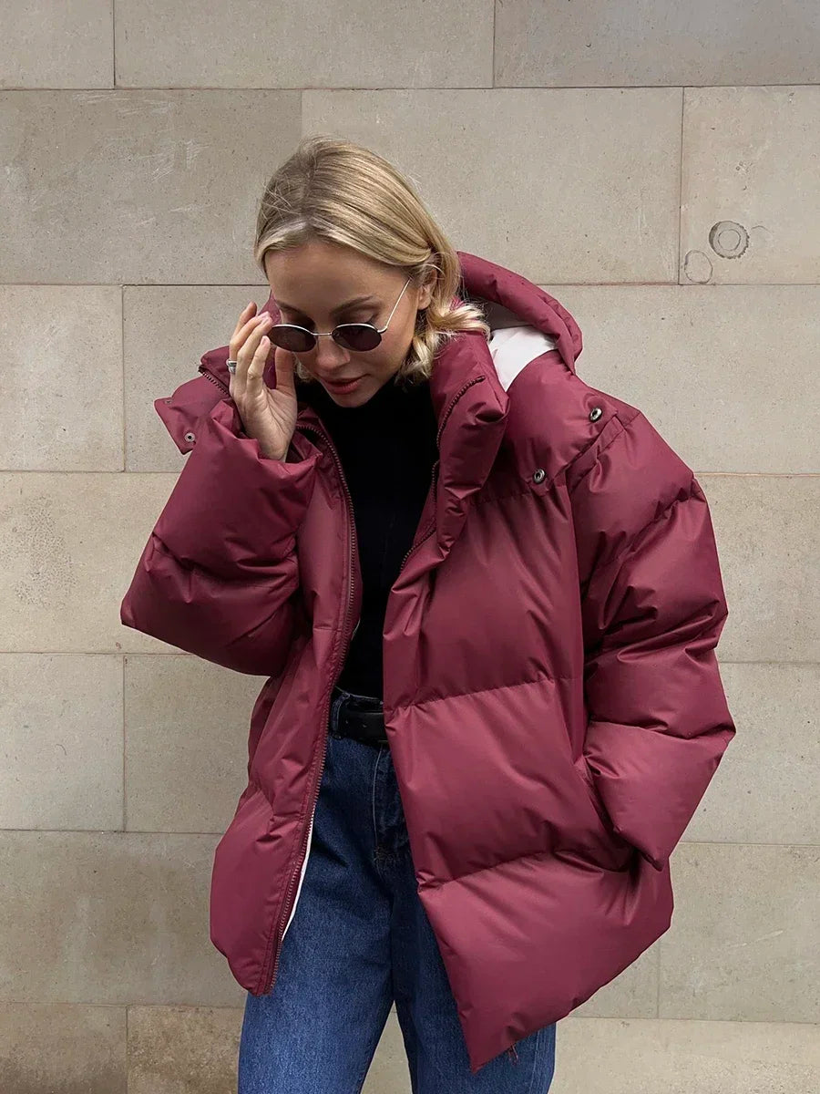 Gewatteerde Winter parka jas – Warme, Waterafstotende Jas met Capuchon en Regular Fit