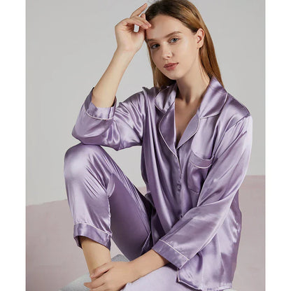 Luxe 100% Zijden Pyjama – Comfortabele Nachtmode