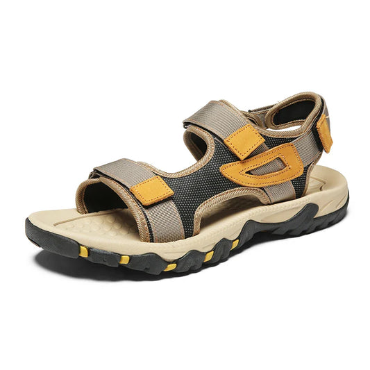Sandalen Dames Gladiator Leer Strappy Bruin