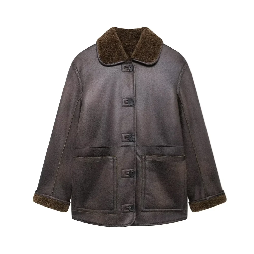 Imitatie Leren Jas Dames Vintage Stijl Warm Stijlvol Sunny imitatie-leren-jas-dames-vintage-stijl-warm-stijlvol-sunny