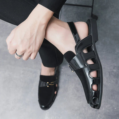 Parijse Sandalen van Leer met Klassiek Design