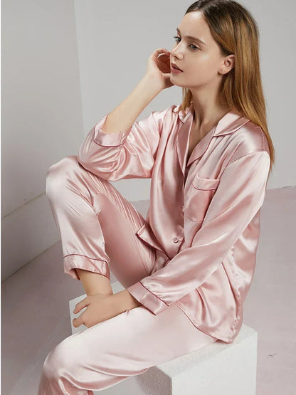 Luxe 100% Zijden Pyjama – Comfortabele Nachtmode