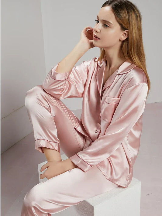 Luxe 100% Zijden Pyjama – Comfortabele Nachtmode