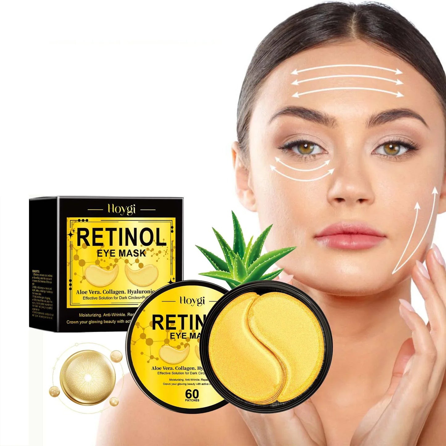 GlowRenew Collageen & Aloë Vera Oogmaskers – Verstevigend & Hydraterend (50 stuks)