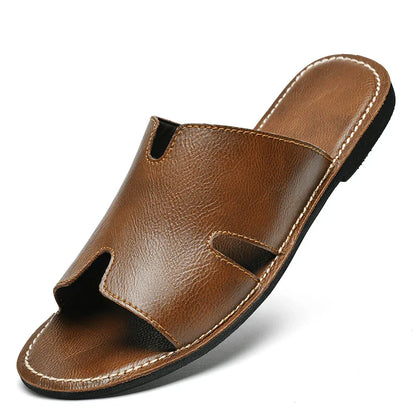 Heren Slipper van Leer met Comfortabele Zool - Delmar Slide