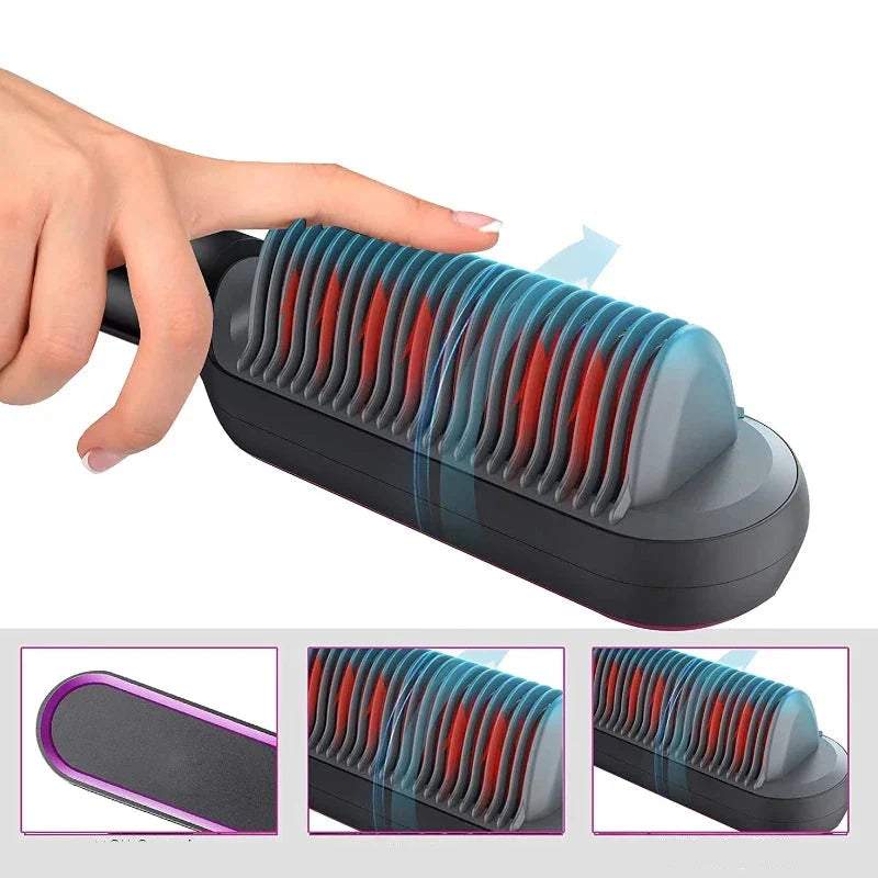 2-in-1 Steil- en Krulborstel - Keramische Stylingtool met Ionische Technologie