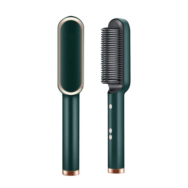 2-in-1 Steil- en Krulborstel - Keramische Stylingtool met Ionische Technologie